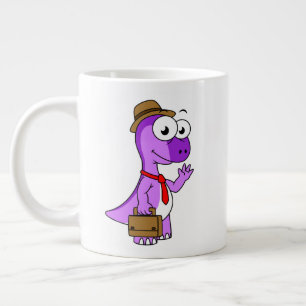 Illustration av en Pachycephalosaurus affärsman. Jumbo Mugg
