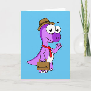 Illustration av en Pachycephalosaurus affärsman. Kort