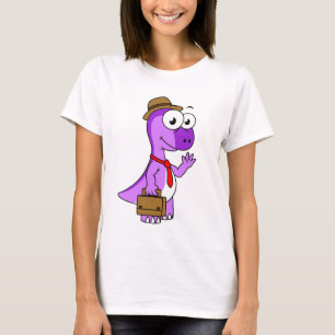 Illustration av en Pachycephalosaurus affärsman. T Shirt