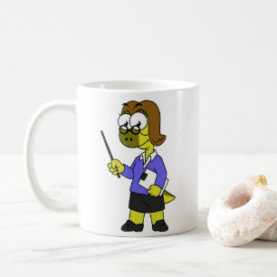 Illustration av en Pachycephalosaurus-lärare. Kaffemugg