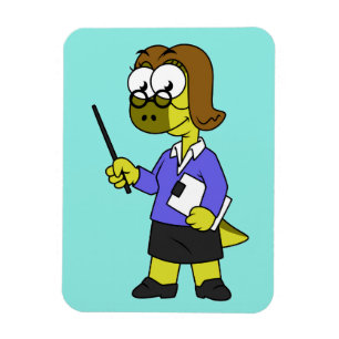 Illustration av en Pachycephalosaurus-lärare. Magnet