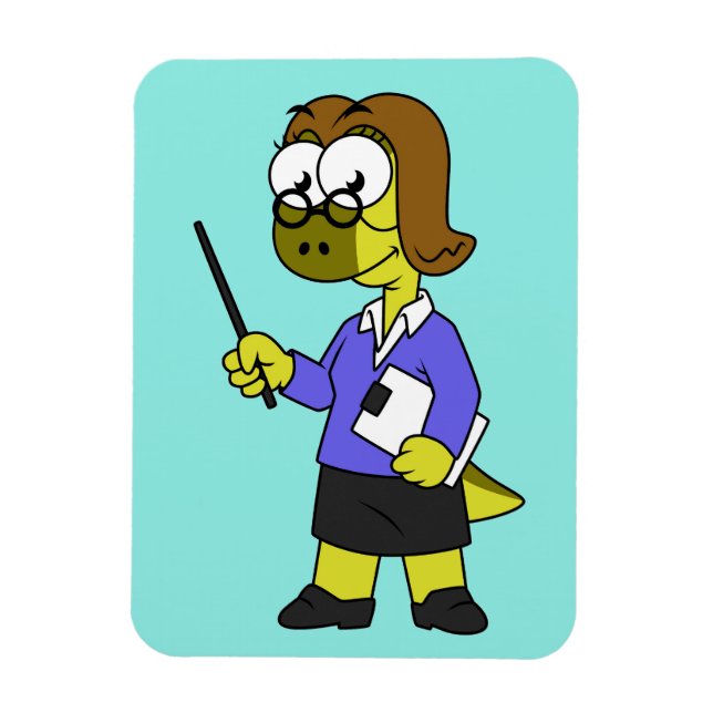 Illustration av en Pachycephalosaurus-lärare. Magnet (Vertikal)