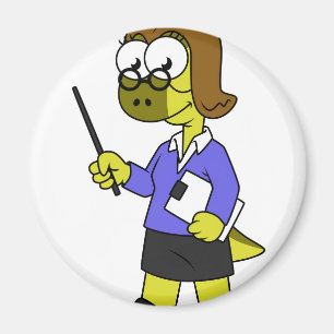 Illustration av en Pachycephalosaurus-lärare. Magnet