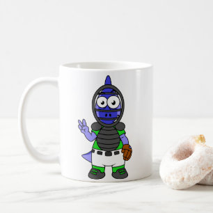 Illustration av en parasaurolophus Baseball Catche Kaffemugg