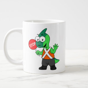 Illustration av en parasaurolophus Traffic Enforce Jumbo Mugg