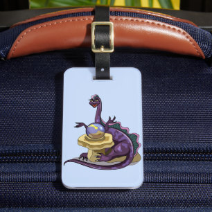 Illustration av en Plateosaurus Fortune Teller. Bagagebricka
