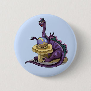 Illustration av en Plateosaurus Fortune Teller. Knapp