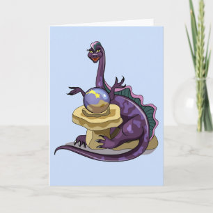 Illustration av en Plateosaurus Fortune Teller. Kort