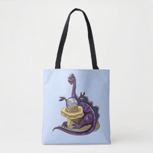 Illustration av en Plateosaurus Fortune Teller. Tygkasse