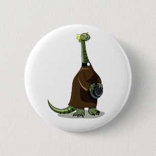 Illustration av en plateosaurus som är präst knapp