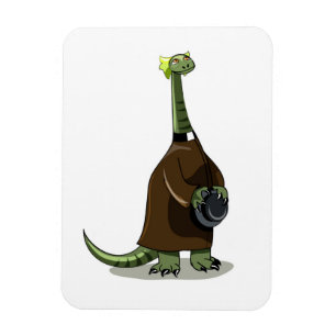 Illustration av en plateosaurus som är präst magnet