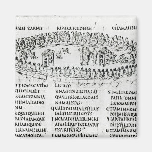 Illustration av en plats från en av psalmsna magnet