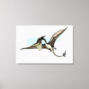 Illustration av en Pteranodon Dinosaur. Canvastryck