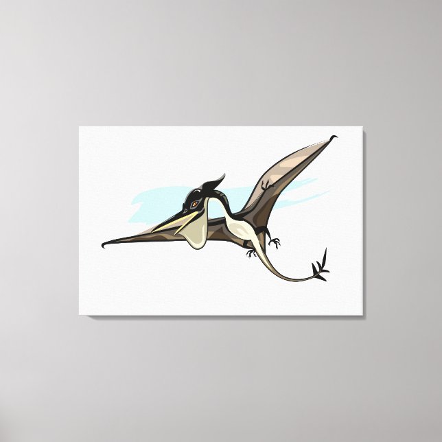 Illustration av en Pteranodon Dinosaur. Canvastryck (Framsida)
