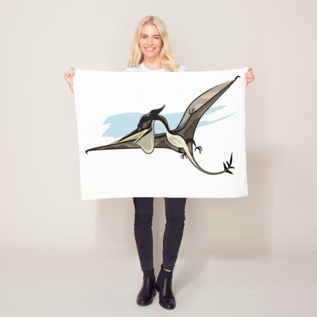 Illustration av en Pteranodon Dinosaur. Fleecefilt (På plats)