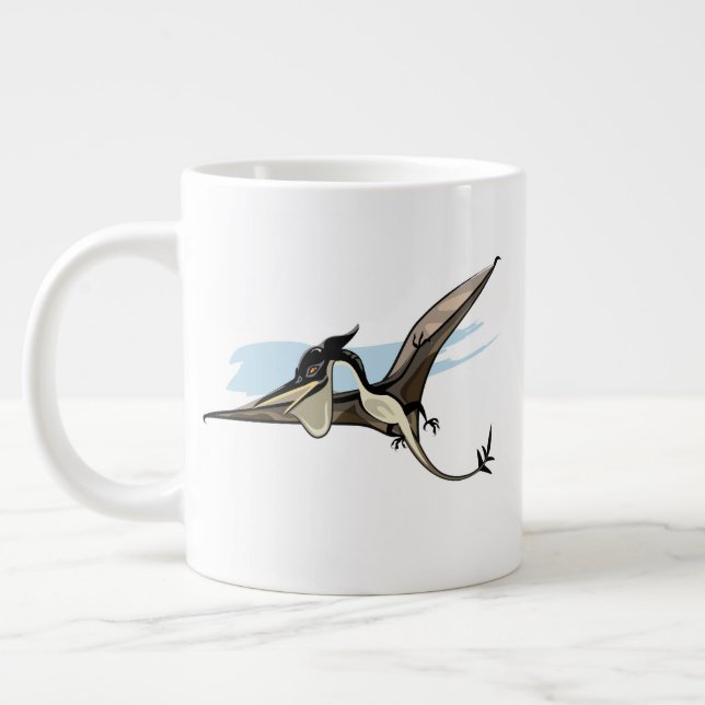 Illustration av en Pteranodon Dinosaur. Jumbo Mugg (Vänster)