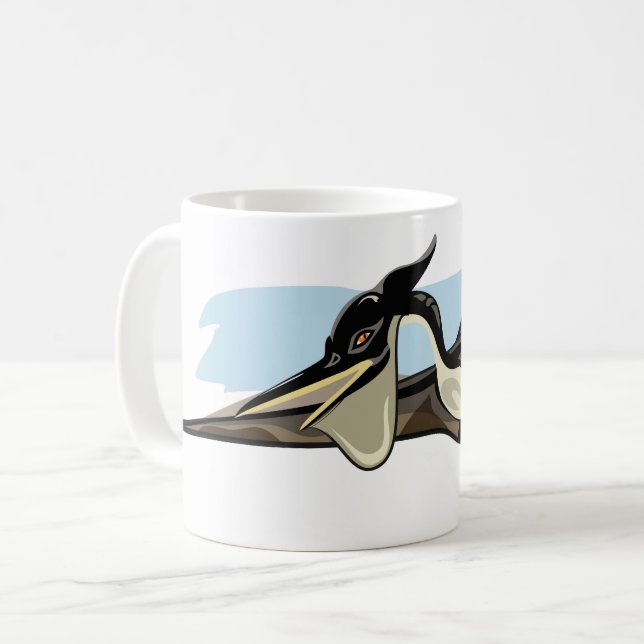 Illustration av en Pteranodon Dinosaur. Kaffemugg (Framsida vänster)