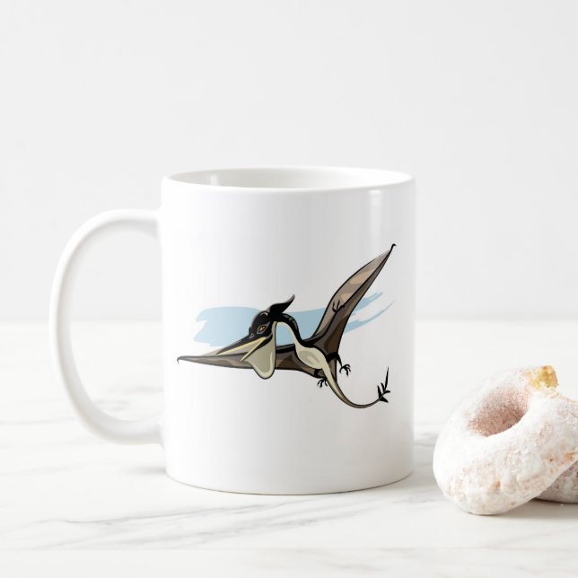 Illustration av en Pteranodon Dinosaur. Kaffemugg (Med munk)