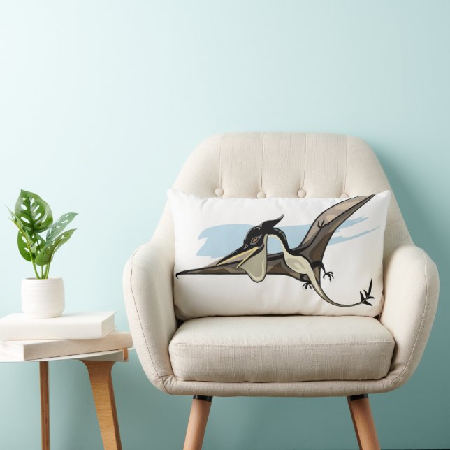 Illustration av en Pteranodon Dinosaur. Lumbarkudde (Stol)