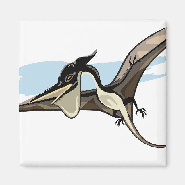Illustration av en Pteranodon Dinosaur. Magnet (Framsidan)