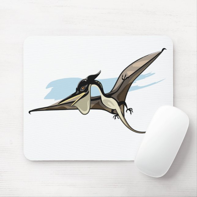Illustration av en Pteranodon Dinosaur. Musmatta (Med mus)