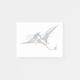 Illustration av en Pteranodon Dinosaur. Post-it Block