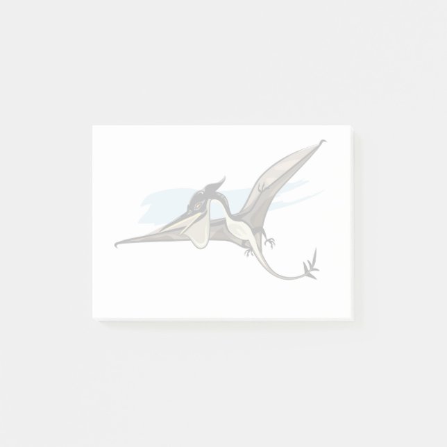 Illustration av en Pteranodon Dinosaur. Post-it Block (Framsida)