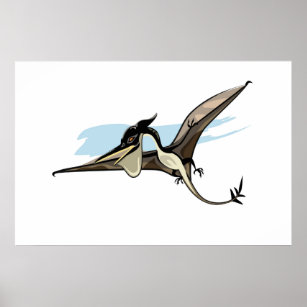 Illustration av en Pteranodon Dinosaur. Poster