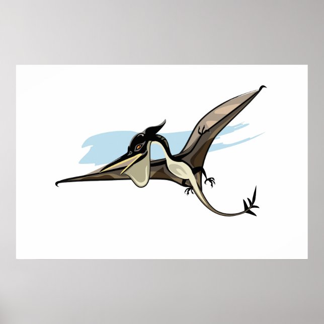 Illustration av en Pteranodon Dinosaur. Poster (Framsidan)