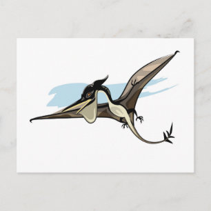 Illustration av en Pteranodon Dinosaur. Vykort