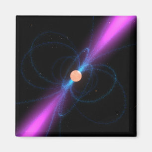 Illustration av en pulsar magnet