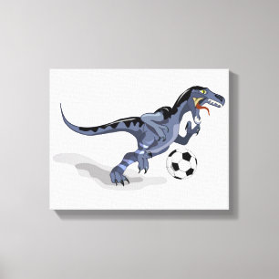 Illustration av en Raptor Dinosaur-spelare. Canvastryck
