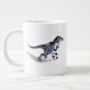 Illustration av en Raptor Dinosaur-spelare. Jumbo Mugg