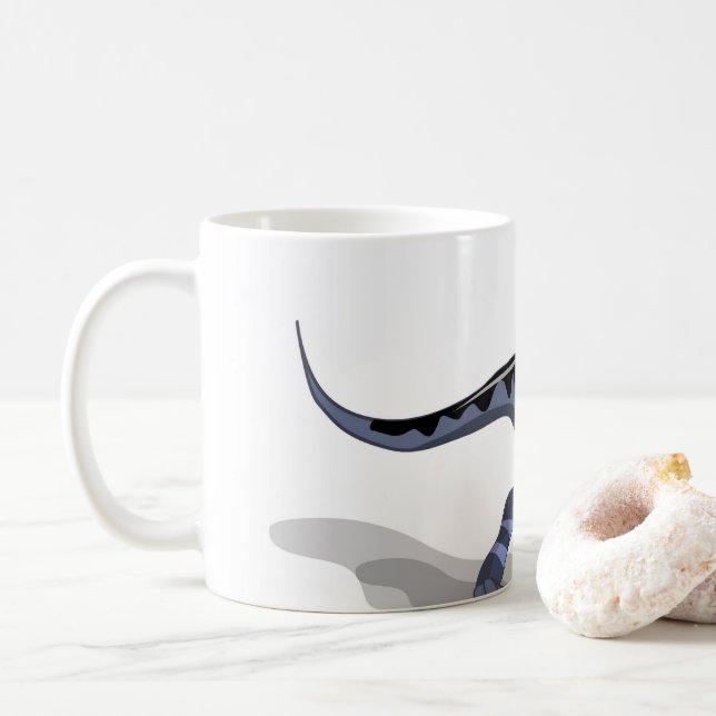 Illustration av en Raptor Dinosaur-spelare. Kaffemugg (Med munk)