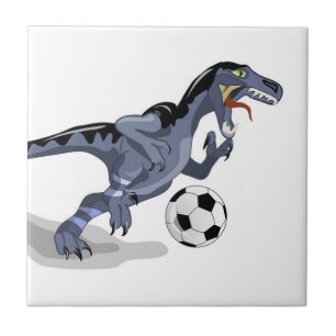 Illustration av en Raptor Dinosaur-spelare. Kakelplatta