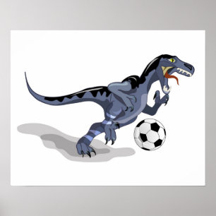 Illustration av en Raptor Dinosaur-spelare. Poster