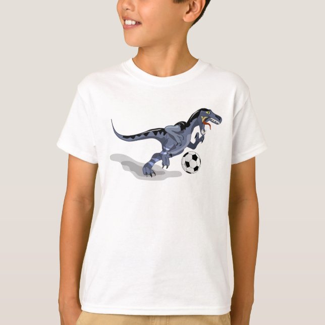 Illustration av en Raptor Dinosaur-spelare. T Shirt (Framsida)