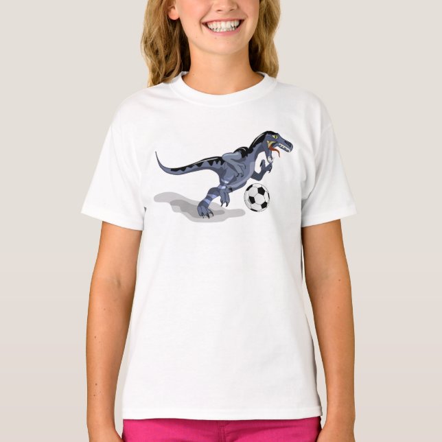 Illustration av en Raptor Dinosaur-spelare. T Shirt (Framsida)