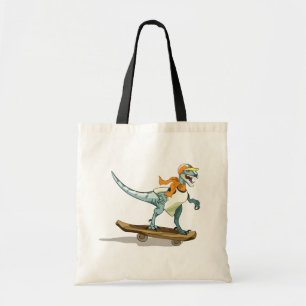 Illustration av en Raptor Skateboarding. Tygkasse