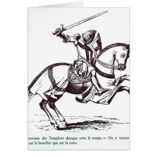 Illustration av en riddare Templar Hälsningskort
