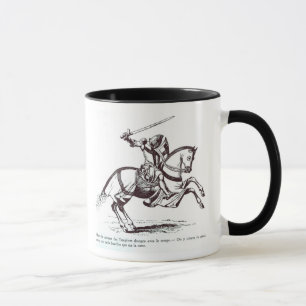 Illustration av en riddare Templar Mugg