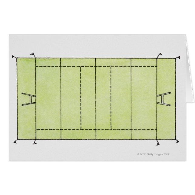 Illustration av en rugbybeck hälsningskort (Framsidan Horizontal)
