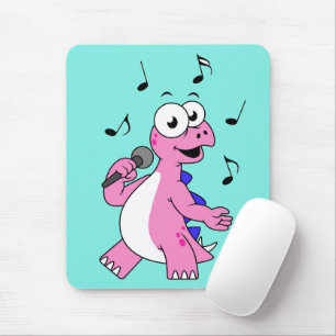 Illustration av en singing Stegosaurus. Musmatta
