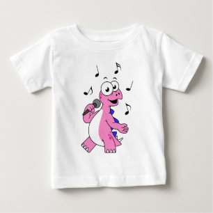 Illustration av en singing Stegosaurus. T Shirt