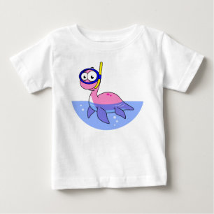 Illustration av en Snorkeling Loch Ness Monster. T Shirt