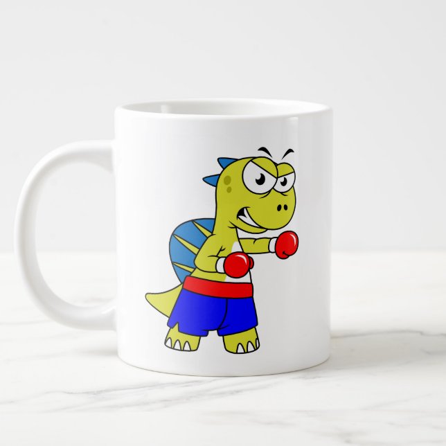 Illustration av en spinosaurus Boxing. Jumbo Mugg (Vänster)