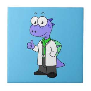 Illustration av en spinosaurus Doktor. Kakelplatta