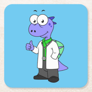Illustration av en spinosaurus Doktor. Underlägg Papper Kvadrat