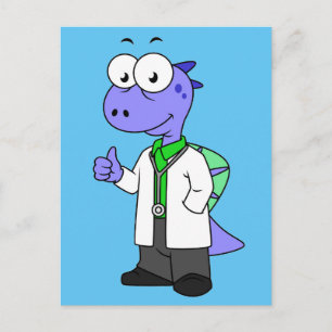 Illustration av en spinosaurus Doktor. Vykort