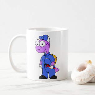 Illustration av en spinosaurusplommon. kaffemugg